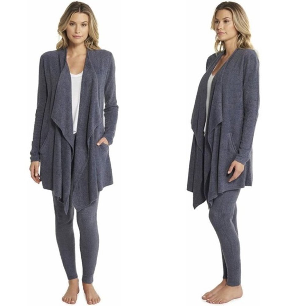 Barefoot Dreams Cozychic Lite Gray Island Wrap Sweater